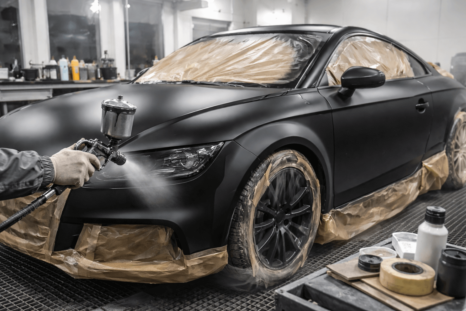 Peindre une voiture en noir mat : guide complet débutant