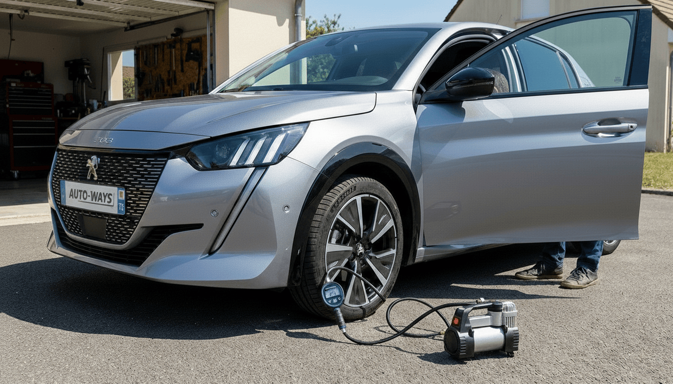 Pression des pneus 208 : les valeurs exactes à suivre