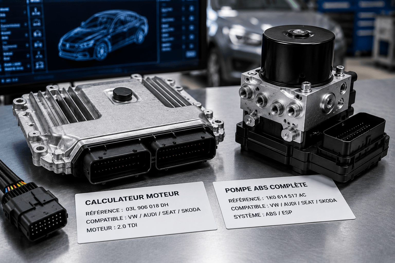 Calculateur moteur et pompe ABS : comment choisir des pièces électroniques compatibles
