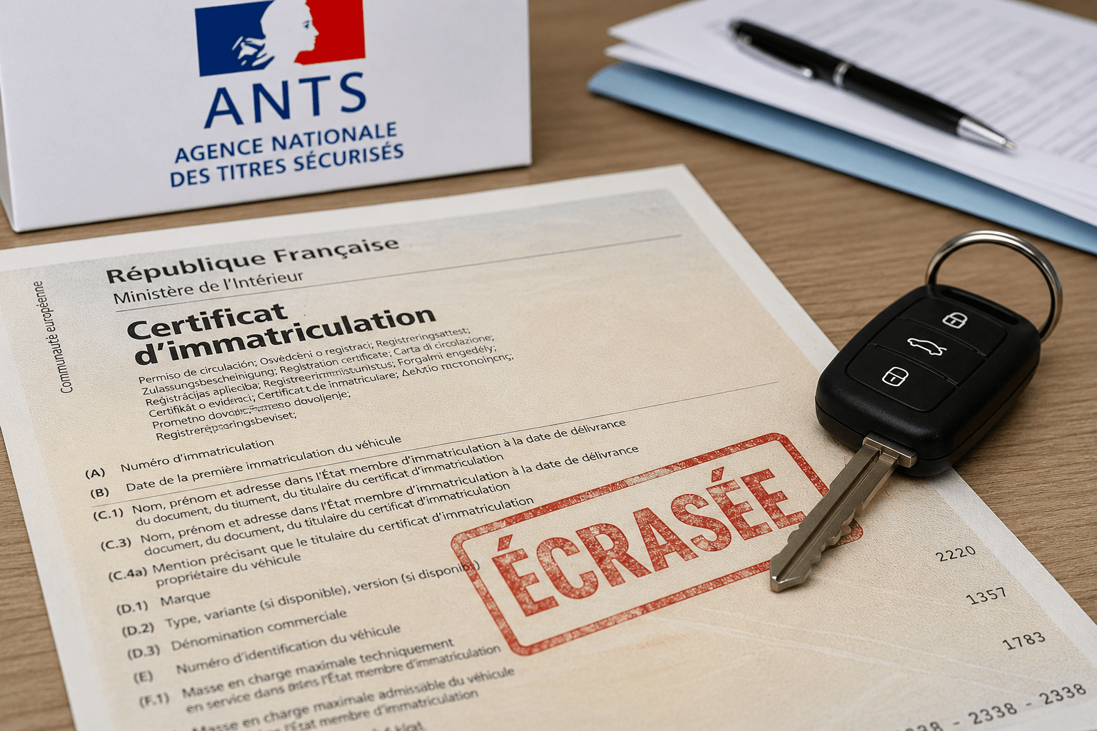 Écrasement de carte grise : définition et risques