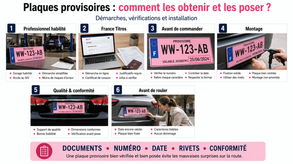 plaques provisoires