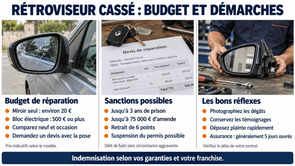retroviseur cassé